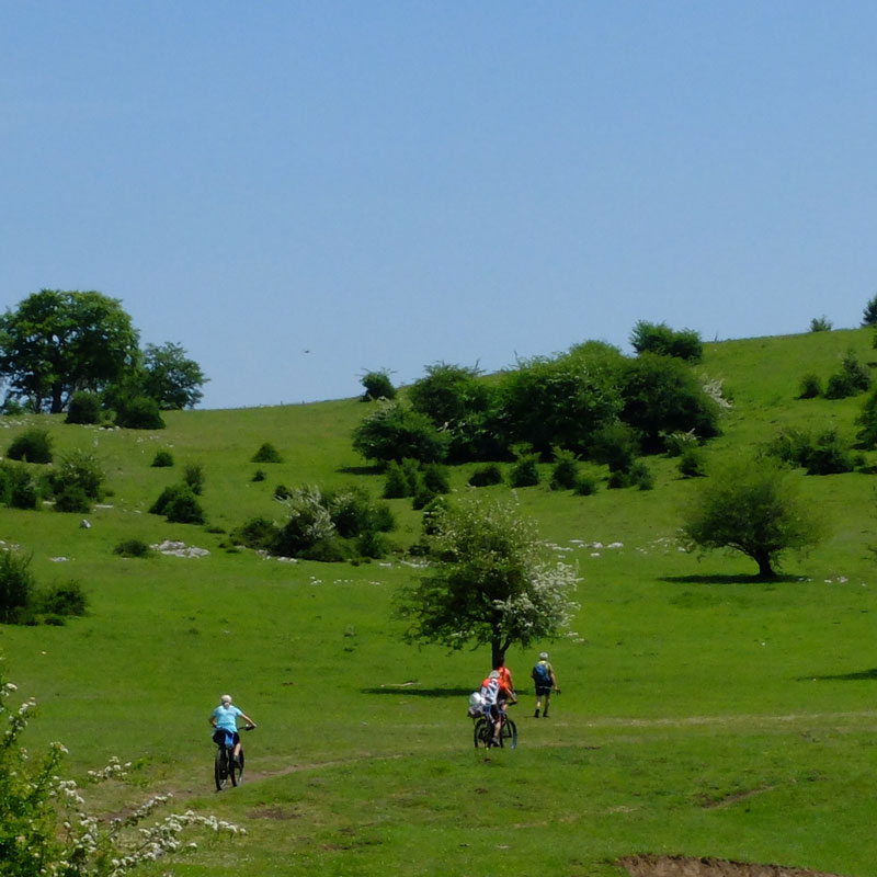 Bikers en la Sierra de Urbasa