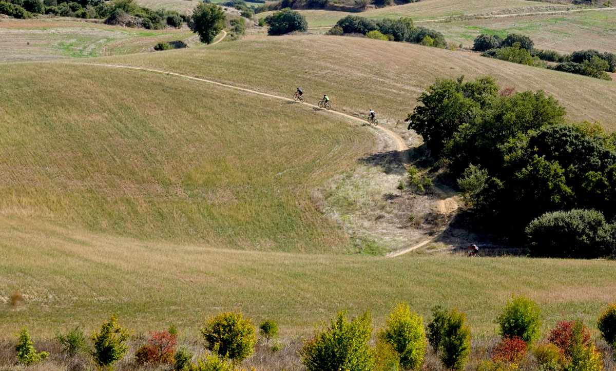 Bikers y senda de La Ballena El Oasis MTB